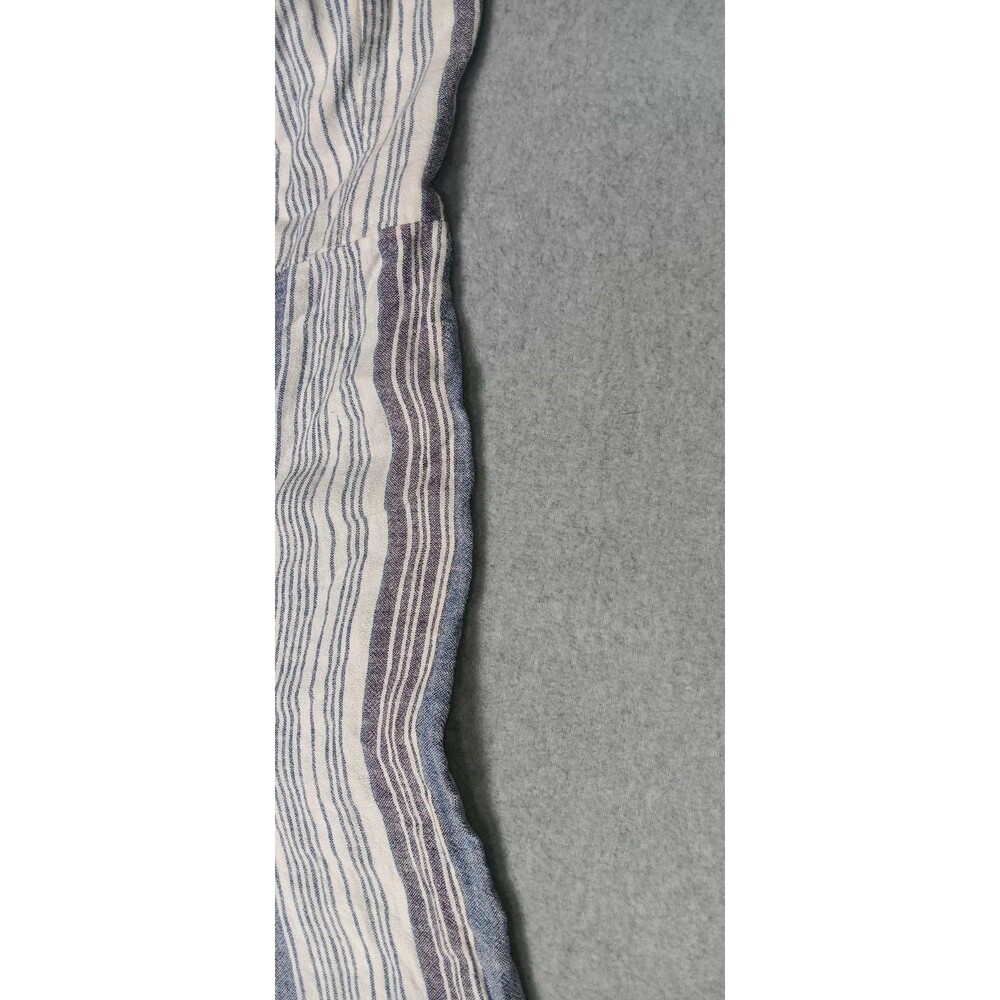 Romeo Juliet Couture Blue Combo Linen Blend Jumpsuit Romper Sz M Striped Coastal - Picture 6 of 14